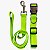 Coleira c/ Guia Great Pets Verde Metal Tamanho P - Imagem 1