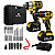 KIT FURADEIRA DE IMPACTO PROFISSIONAL 13MM + CHAVE DE IMPACTO 350NM 1/2" PROFISSIONAL COM BATERIAS 21V E ACESSORIOS FIDIW21B2 FALASCA - Imagem 1