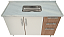 Pia de Cozinha 1,20 x 0,55 Mármore Branco com Cuba Simples - Imagem 2