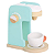Cafeteira Infantil de Madeira com Acessórios Brinquedo Educativo Cozinha Faz de Conta 3+ - Imagem 8