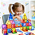Conjunto de Construção Magnética 100 Peças Brinquedo Educativo com Formas Coloridas A partir 3 anos - Imagem 2