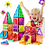 Conjunto de Construção Magnética 100 Peças Brinquedo Educativo com Formas Coloridas A partir 3 anos - Imagem 1