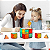 Conjunto de Construção Magnética 100 Peças Brinquedo Educativo com Formas Coloridas A partir 3 anos - Imagem 3