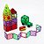 Conjunto de Construção Magnética 100 Peças Brinquedo Educativo com Formas Coloridas A partir 3 anos - Imagem 6
