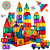 Conjunto de Construção Magnética – 100 Peças | Tooky Toy | Formas Coloridas e Educativas - Imagem 1