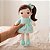Boneca bailarina pelúcia verde água 35cm macia segura infantil perfeita para presente e decoração - Imagem 1