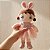 Boneca de Pelúcia Bailarina Coelho 45cm Macia Rosa - Imagem 1