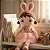 Boneca de Pelúcia Bailarina Coelho 45cm Macia Rosa - Imagem 7