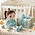 Boneca bailarina pelúcia azul turquesa 35cm macia segura infantil perfeita para presente e decoração - Imagem 8