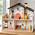 Casinha de Bonecas em Madeira Brinquedo Educativo Faz de Conta - Imagem 1