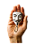 Chaveiro Mascara  Anonymous - Imagem 3