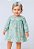 Vestido Infantil Bebê Florido Manga Longa Luxo com Laço de Cabelo - Aurora - Imagem 1