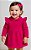 Vestido Infantil Luxo em Plush Rosa Macio Pink Com Laço - Imagem 1