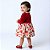 Vestido de bebê com Bolero 100% Algodão Imperial Vermelho 2 Meses a 6 Anos - Imagem 3