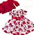 Vestido de bebê com Bolero 100% Algodão Imperial Vermelho 2 Meses a 6 Anos - Imagem 4