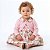 Vestido de Bebê Infantil Luxo Florido Rosa 100% Algodão com Bolero em Plush Quentinho Macio 2 Meses a 4 Anos Imperial Rosa - Imagem 1