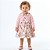 Vestido de Bebê Infantil Luxo Florido Rosa 100% Algodão com Bolero em Plush Quentinho Macio 2 Meses a 4 Anos Imperial Rosa - Imagem 2