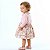 Vestido de Bebê Infantil Luxo Florido Rosa 100% Algodão com Bolero em Plush Quentinho Macio 2 Meses a 4 Anos Imperial Rosa - Imagem 3