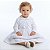 Vestido de Bebê e Infantil Branco com Bolero em Plush 100% Algodão 2 Peças 2 Meses a 6 Anos Batizado - Imagem 1