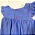 Vestido de Bebe Infantil Menina Azul Jeans 100% Algodão 2 Meses até 6 Anos Mundo Nina - Imagem 3
