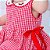 Vestido de Bebê e Infantil 100% Algodão Xadrez Vermelho 2 Meses até 6 Anos Giulia - Imagem 4