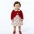 Vestido de Bebê 100% Algodão Menina Infantil Estampado com Bolero em Plush 2 Meses até 6 Anos Laura - Imagem 2