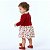 Vestido de Bebê 100% Algodão Menina Infantil Estampado com Bolero em Plush 2 Meses até 6 Anos Laura - Imagem 3