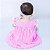 Vestido de Bebê Infantil com Pom Pom 100% Algodão 2 Meses a 6 Anos Maria - Imagem 4