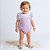 Body Jardineira com Blusinha Branca 2 Peças Bebê 100% Algodão 2 a 18 Meses Jade - Imagem 3