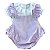 Body Jardineira com Blusinha Branca 2 Peças Bebê 100% Algodão 2 a 18 Meses Jade - Imagem 4