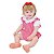 Body Jardineira Xadrez Vermelho com Blusa de Laise - Olivia - Imagem 1