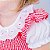 Body Jardineira Xadrez Vermelho com Blusa de Laise - Olivia - Imagem 3