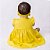 Vestido Bebê Menina Infantil Amarelo 100% Algodão Brasil Copa do Mundo 2 Meses a 4 Anos - Imagem 2