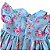 Vestido de Bebê Menina Floral Luxo 100% Algodão 2 Meses até 6 Anos Maya - Imagem 3