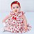 Vestido de Bebê Infantil Menina Estampado Ursinho 100% Algodão 2 Meses até 6 Anos - Laura - Imagem 2