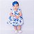 Vestido de Bebê Floral Azul Luxo Festa 100% Algodão 2 Meses a 6 Anos Rafaela - Imagem 4
