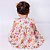 Vestido de Bebê Infantil Toque Macio estiloso Floral Laranja 100% Algodão 2 Meses até 6 Anos Juliana - Imagem 4