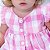 Vestido de Bebê Menina Luxo 100% Algodão Xadrez 2 Meses a 6 Anos Maria Clara - Imagem 4