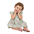 Vestido Bebê e Infantil Luxo Florido 100% Algodão - Flor - Imagem 2