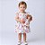 Vestido Bebe Infantil Menina 100% Algodão com Boneca de pano combinando 2 Meses até 6 Anos Juliana - Imagem 4