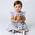 Kit Vestido Bebê e Infantil Menina Estampado Luxo com Boneca de pano Presente 100% Algodão 2 Meses a 6 Anos Maya - Imagem 3