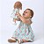 Vestido Bebê Infantil Menina com Boneca de pano 100% Algodão Presente 2 Meses a 6 Anos Estampado - Flor - Imagem 2