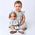 Vestido Bebê Infantil Menina com Boneca de pano 100% Algodão Presente 2 Meses a 6 Anos Estampado - Flor - Imagem 1