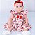 Kit Vestido com Boneca de Pano 100% Algodão Estampado 2 Meses até 4 Anos Laura - Imagem 3