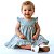 Vestido de Bebê e Infantil Luxo Macio Florido 100% Algodão 2 Meses a 6 Anos Aurora - Imagem 2