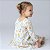 Vestido de Bebê e Infantil Manga Longa Florido 100% Algodão 2 Meses até 6 Anos - Malu - Imagem 2