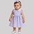 Vestido Bebê Infantil Menina Xadrez Lilás 100% Algodão Mundo Nina 2 Meses até 8 Anos Barbara - Imagem 1