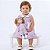 Kit Vestido e Infantil com Boneca de Pano 100% Algodão 2 Meses a 6 Anos Barbara - Imagem 1