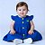 Vestido Bebê e Infantil Azul 100% Algodão 2 Meses a 8 Anos Copa Brasil - Imagem 1
