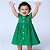 Vestido Bebê Menina e Infantil Verde 100% Algodão Confortável Macio 2 Meses a 6 Anos Copa Brasil - Imagem 2